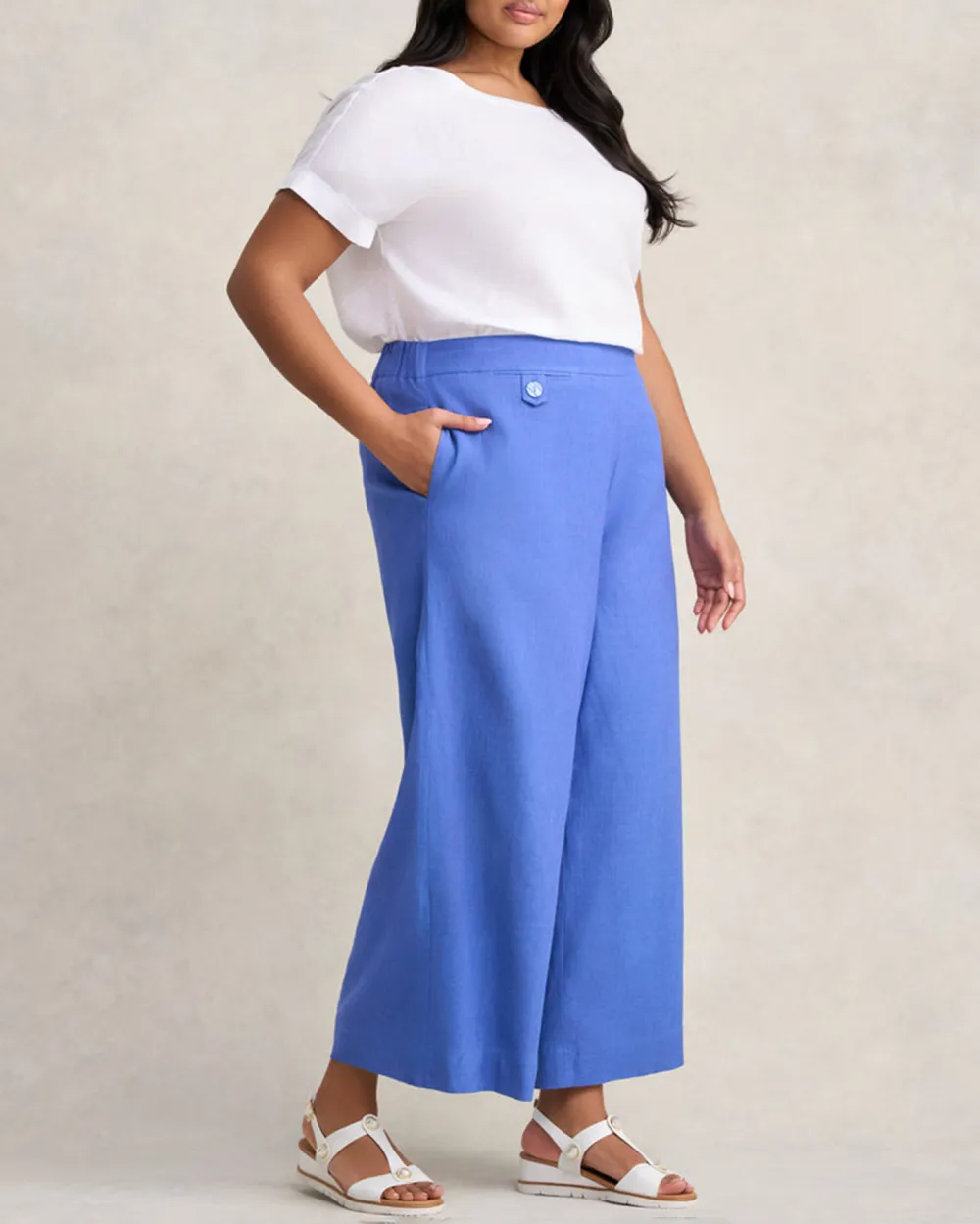 Pocket Detail Wide Leg Pant