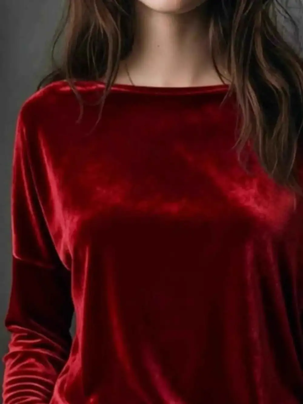 Velvet Long Sleeve T-Shirt