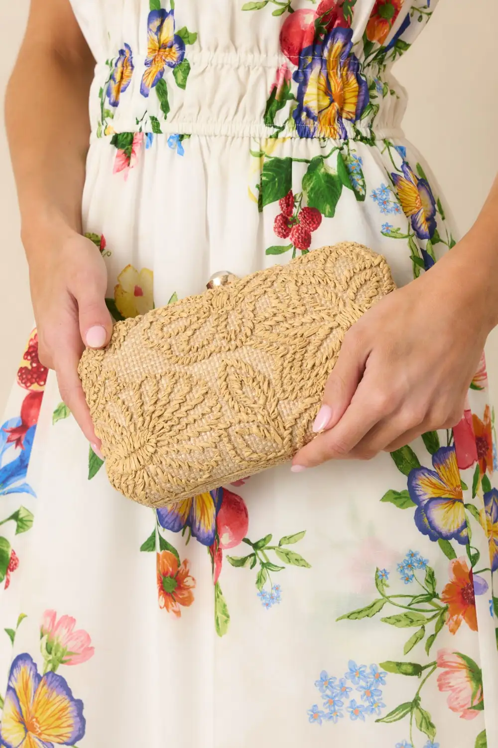 Woven Raffia Clutch Bag