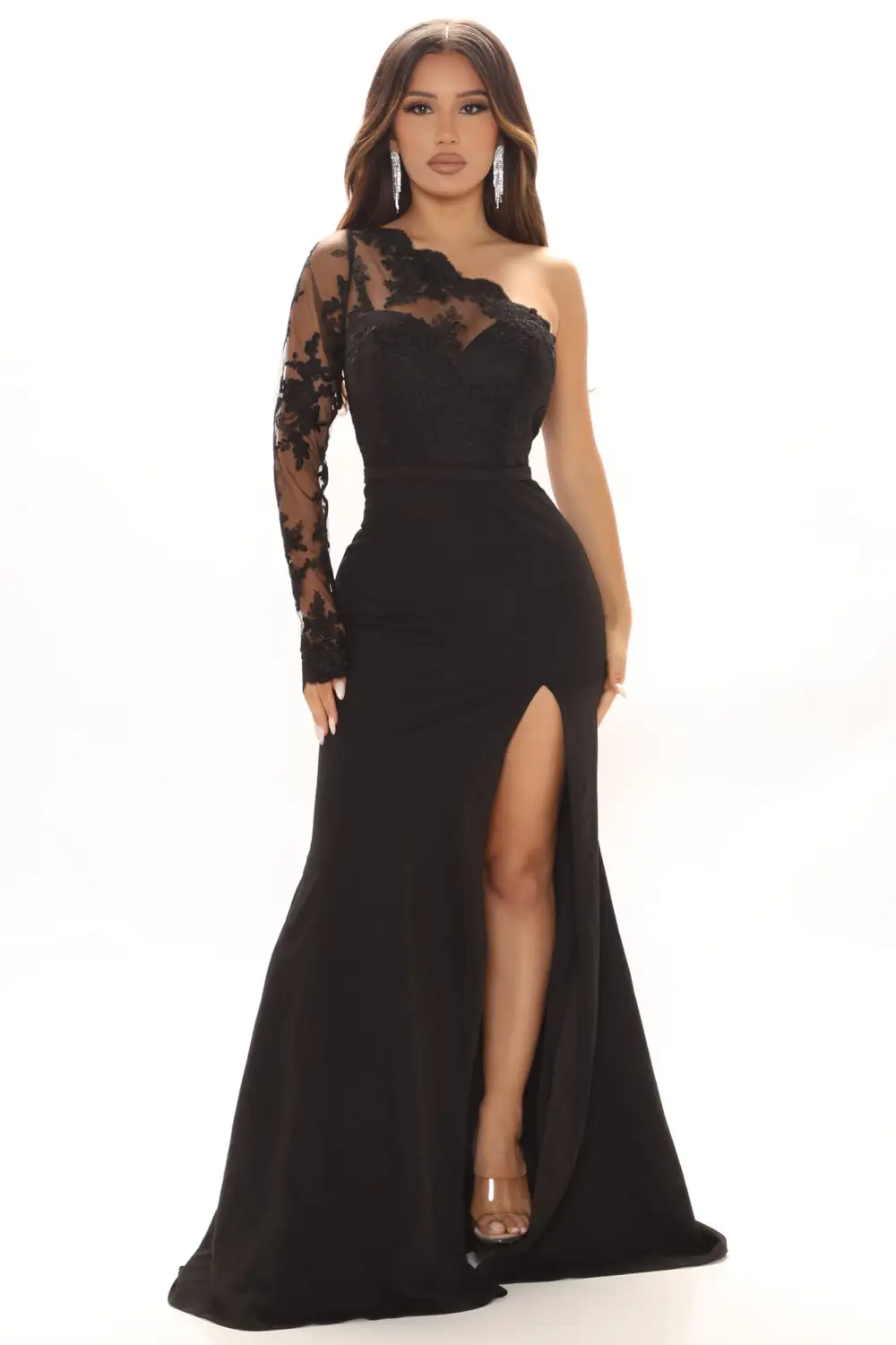 Bonita Lace Maxi Dress - Black