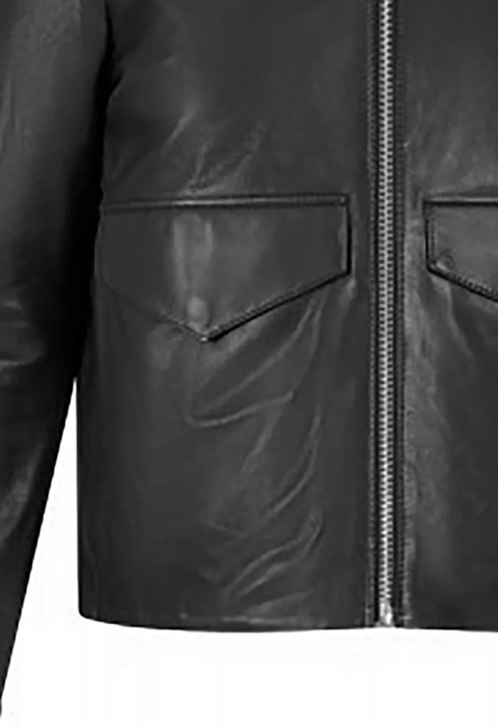 Classic Style Short Leather Jacket