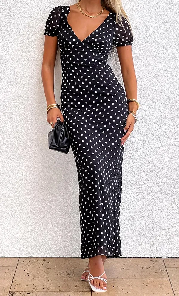 Polka Dot Maxi Dress