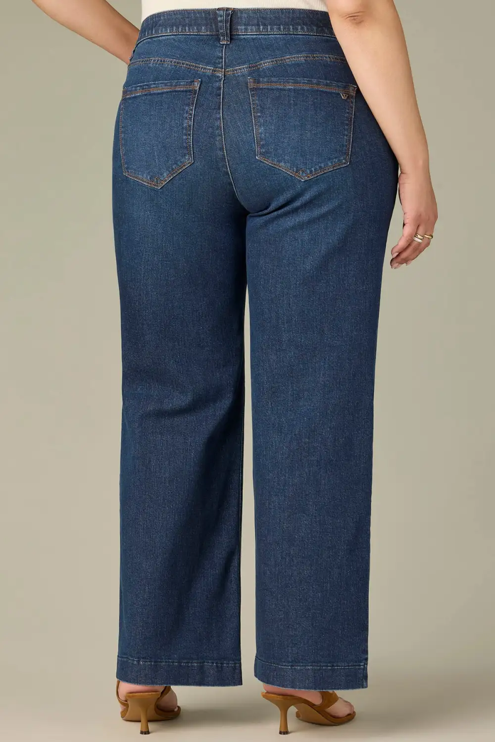 Sam High Rise Plus Size Wide Leg Jeans