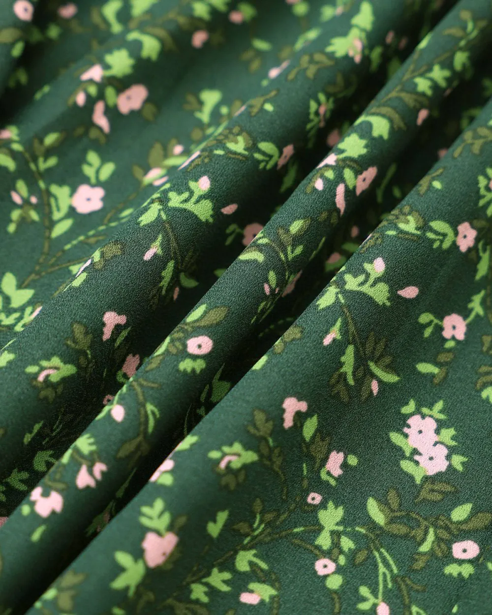 Floral Print Green Dress