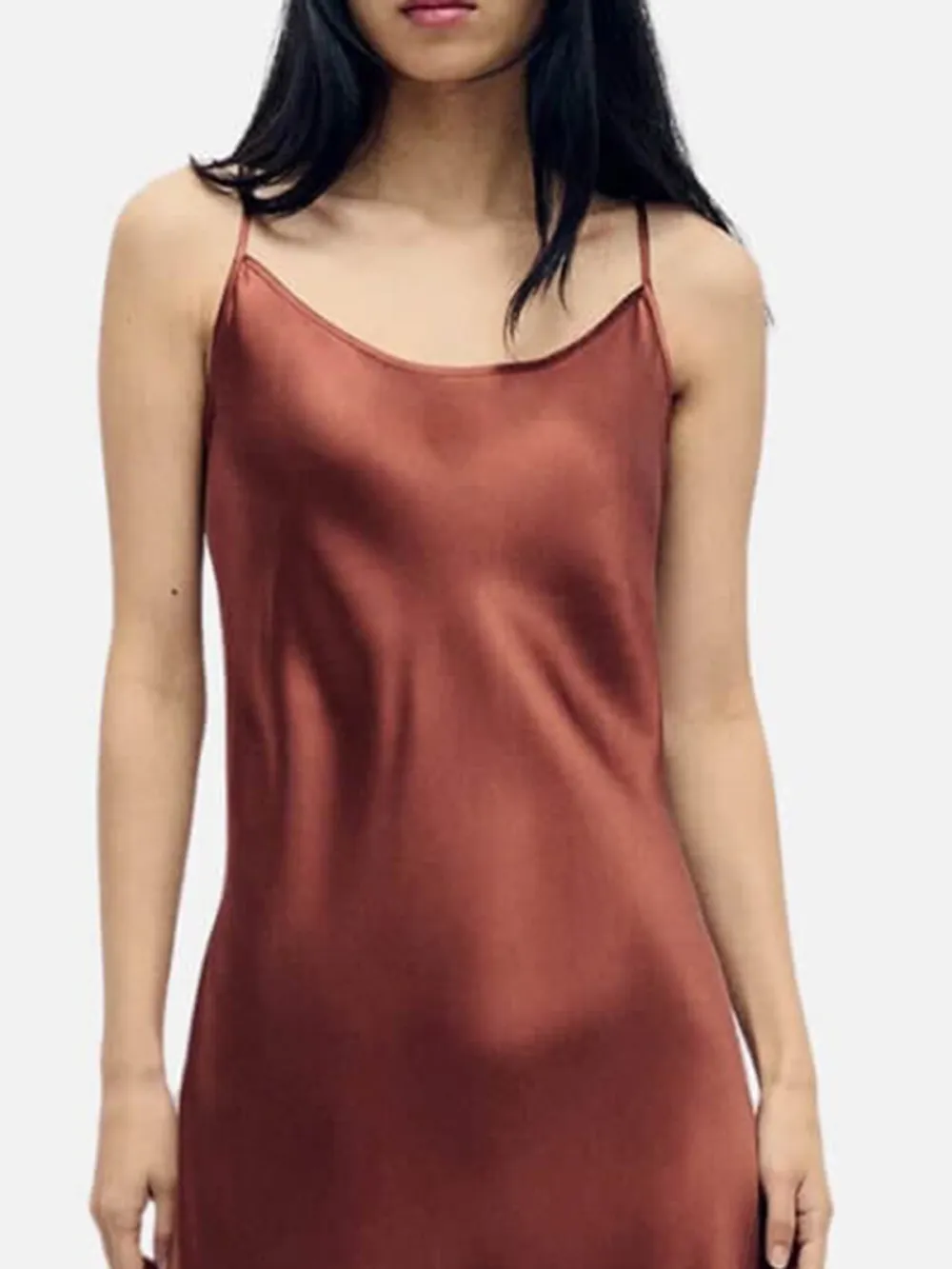 Plain Spaghetti Strap Ankle Dress