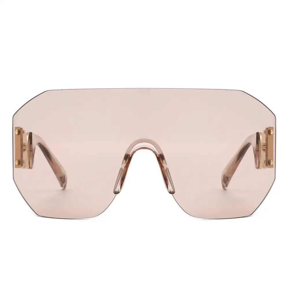 Square Rimless Frame Sunglasses