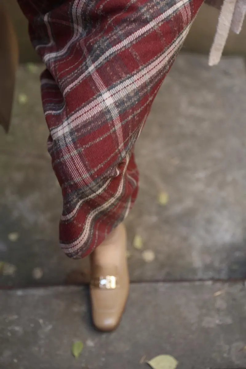 Airy Soft Everyday Casual Plaid Skirt
