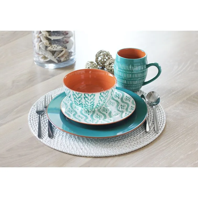 Baum Stoneware Dinnerware Set - Service for 4