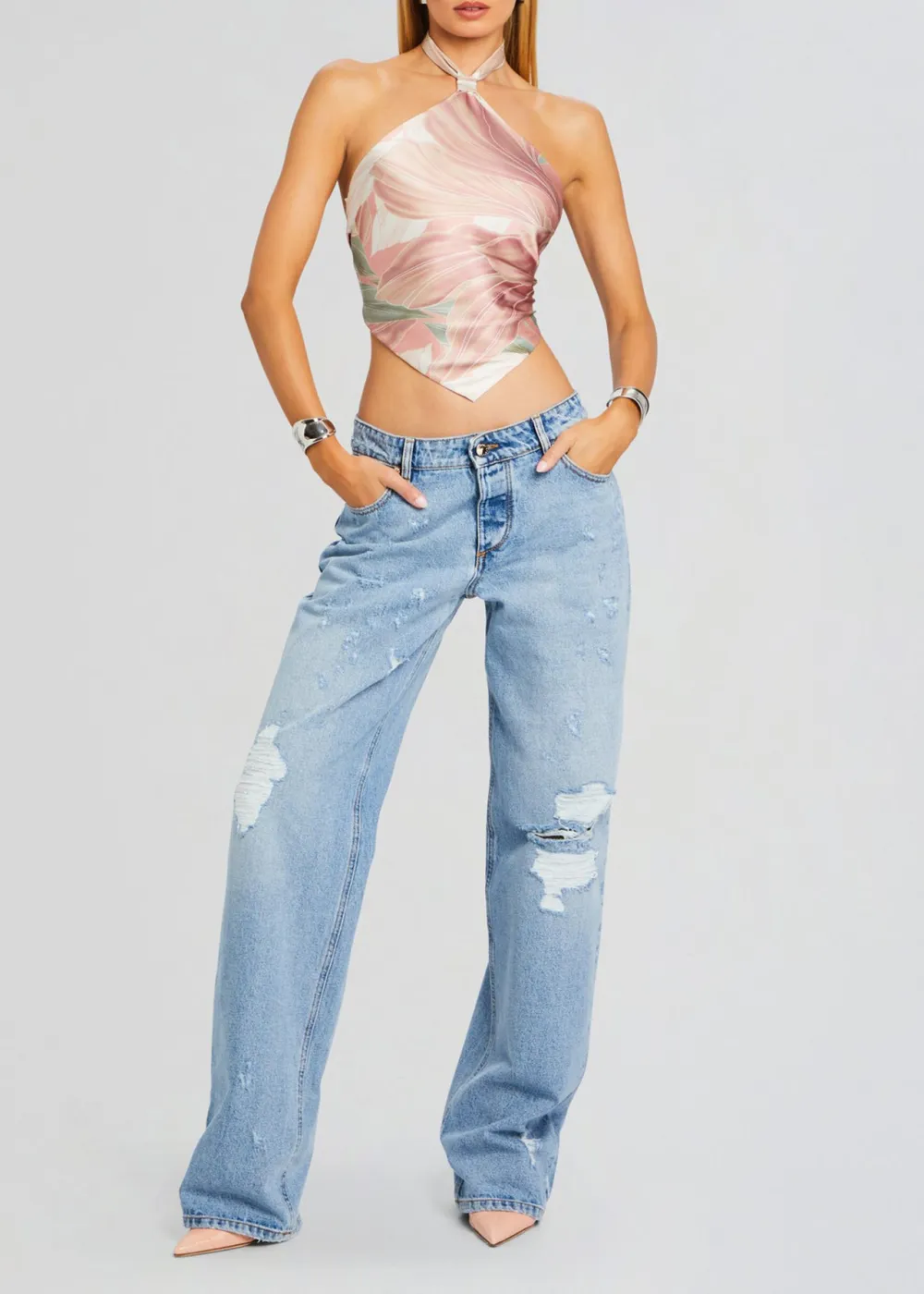 Halter Neck Solid Top