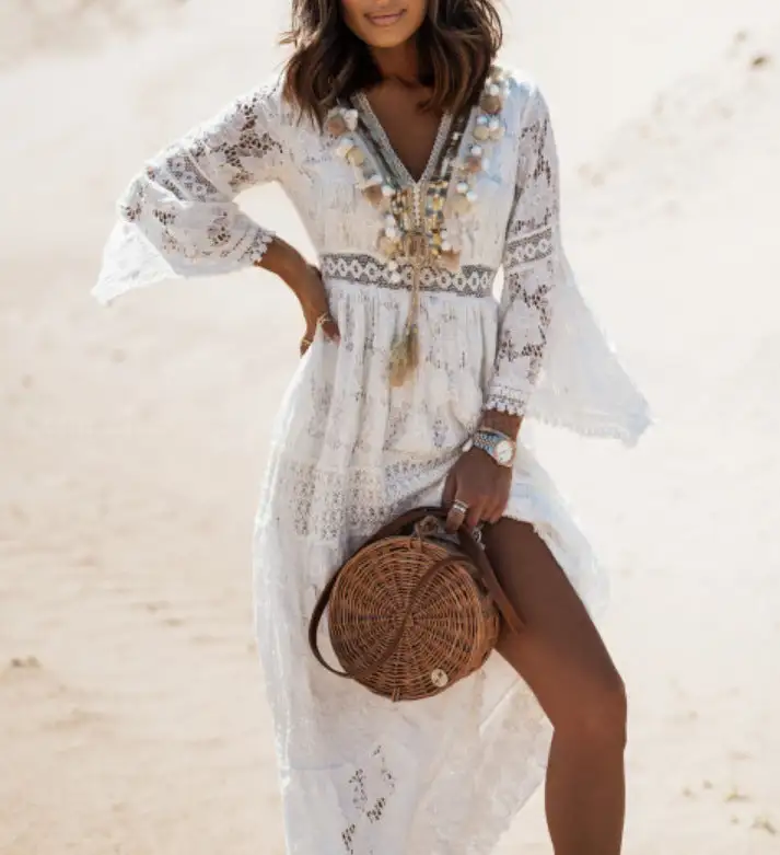 Boho Spirit White Maxi Dress