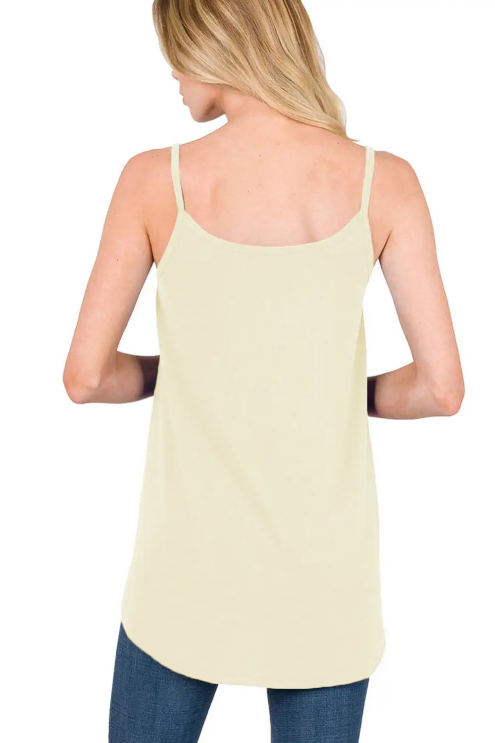 Spaghetti Strap V Neck Flowy Tunic Tank Top