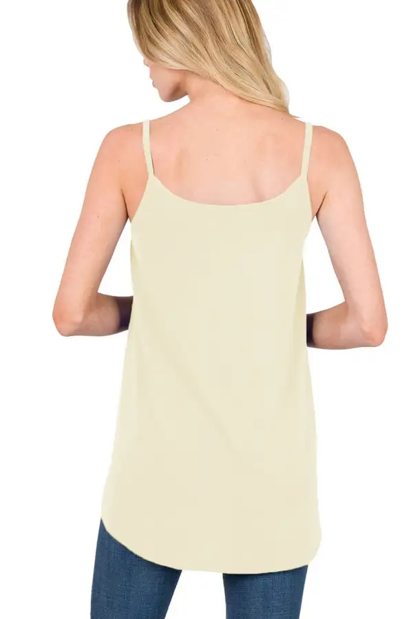 Spaghetti Strap V Neck Flowy Tunic Tank Top