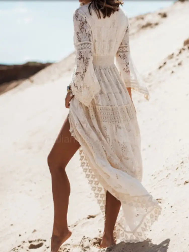 Boho Spirit White Maxi Dress