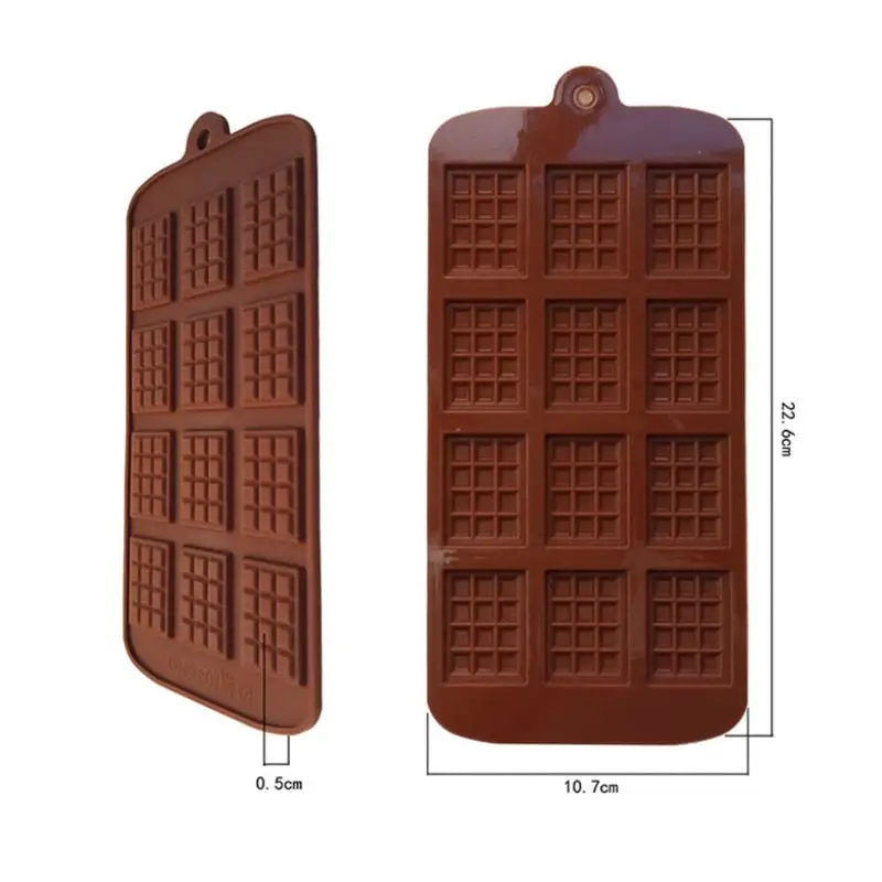 (Store Closing Sale) Chocolate Molds DIY Bakeware Cake Molds High Quality Square Eco-friendly Silicone Mold DIY 1PC Food Grade 12 Cavity Waffle Molds