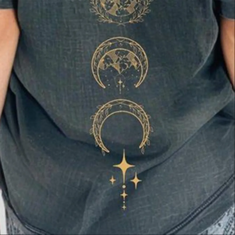 Women's Velaris Round Neck Washed Short Sleeve T-Shirt