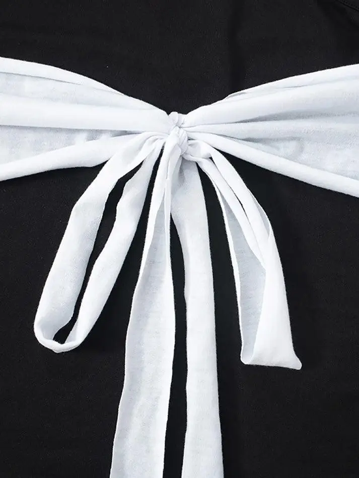Asymmetric Bow-Detail Slim-Fit Tank Top