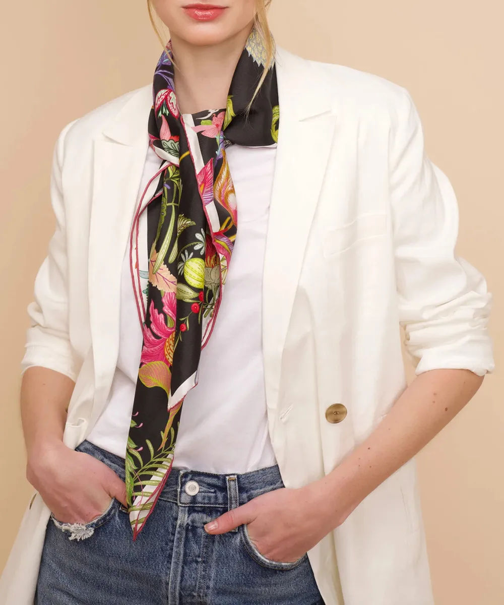 Casual Style Floral Square Scarf