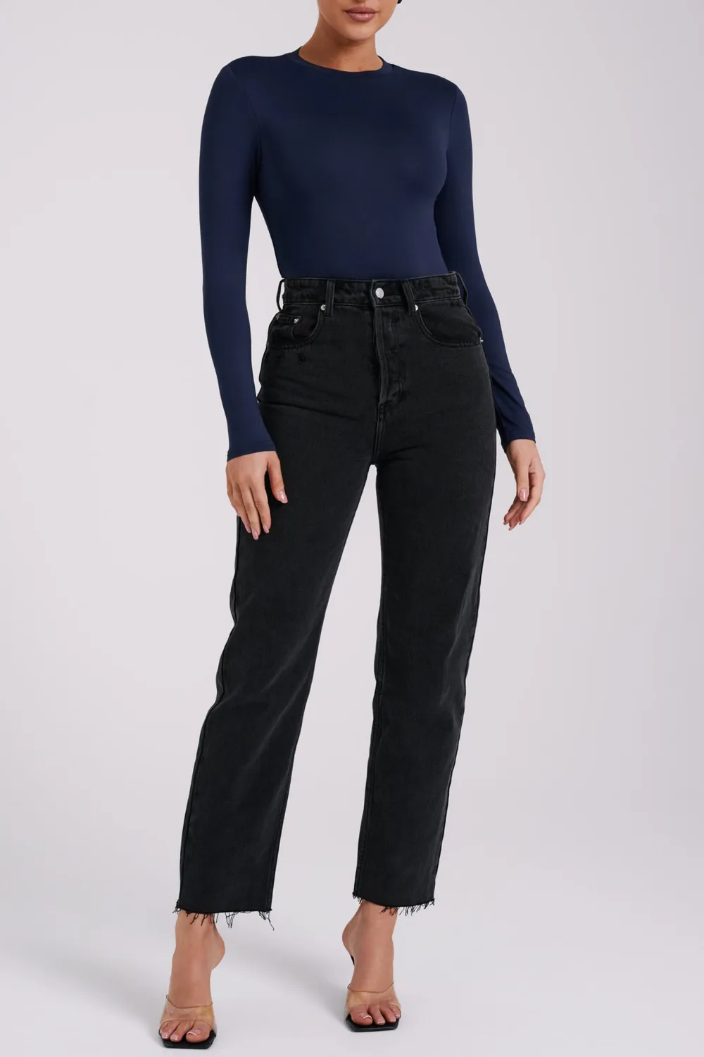 Casual Style Long Sleeve Crew Neck Bodysuit