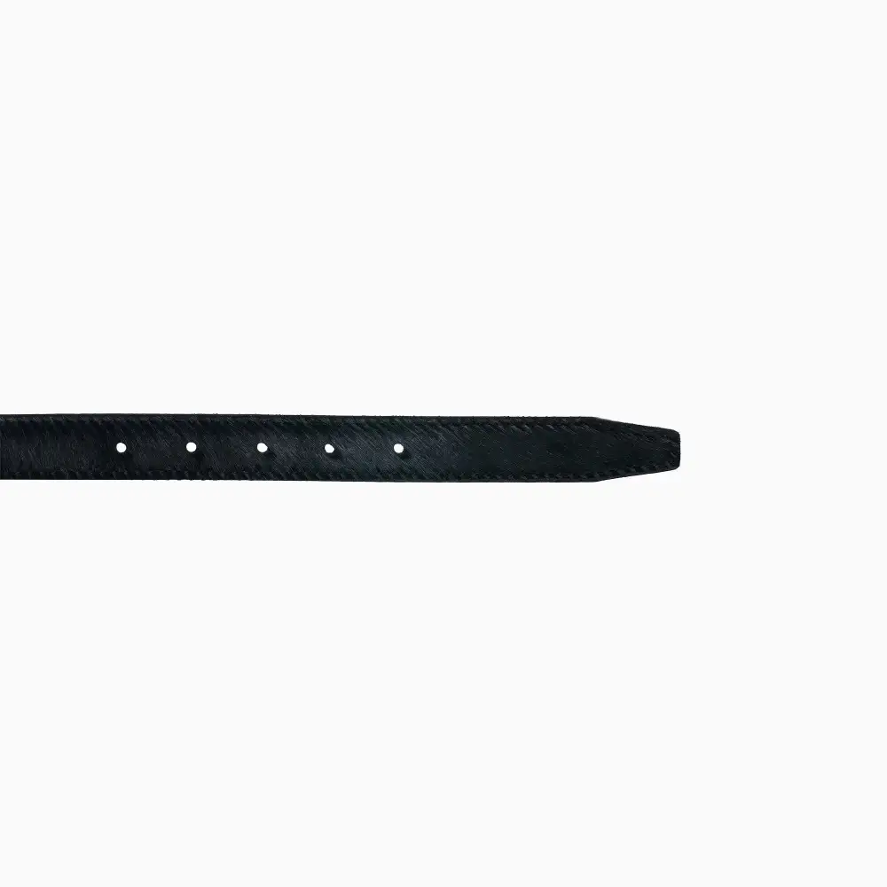 Relaxed Hair On Leather Waist Belt
