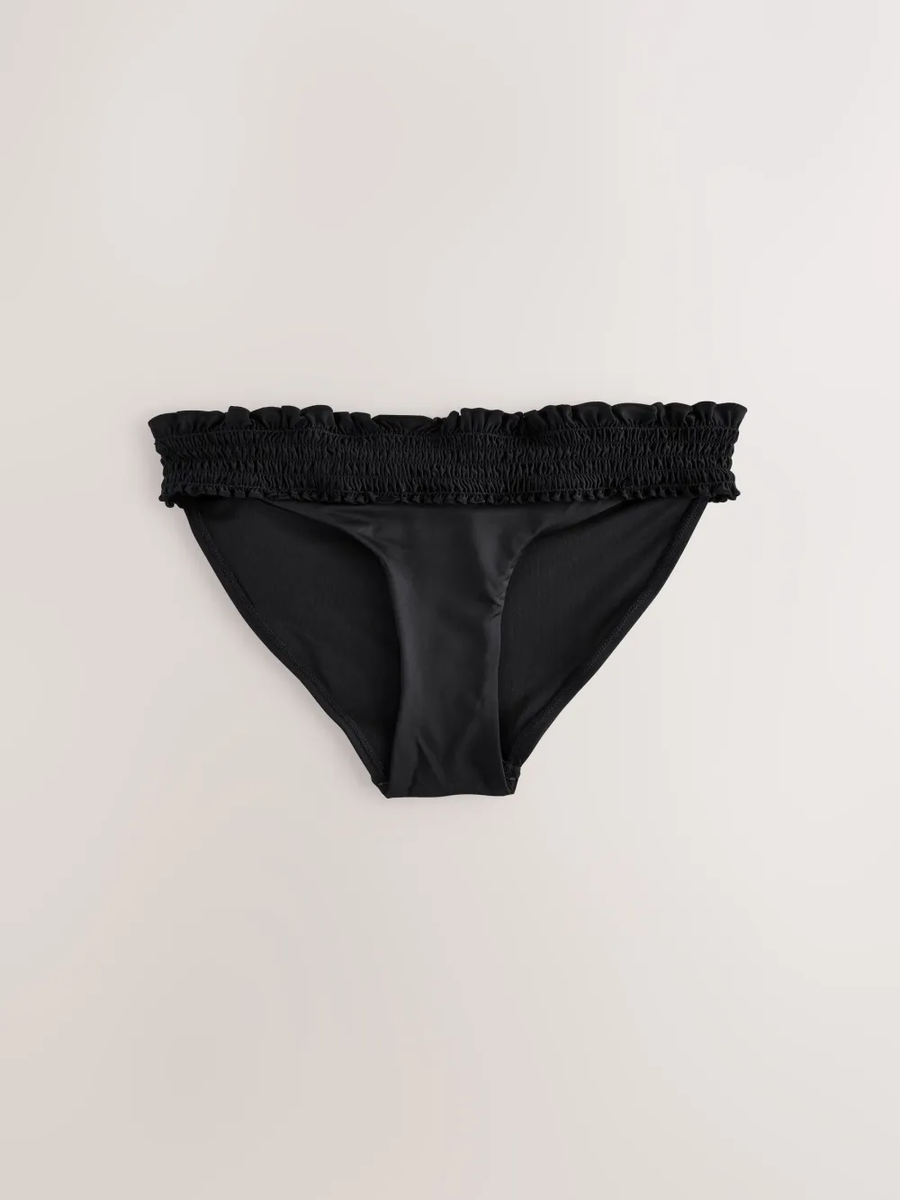 Wrinkled High-Waisted Bikini Bottoms