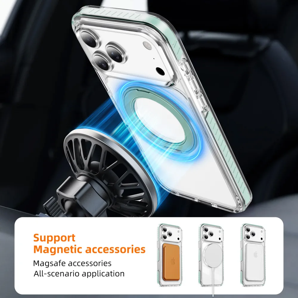 New Pivot Case iPhone 17 Pro Max Case Compatible with Apple 18 PM Gear Stand Clear Phone Case