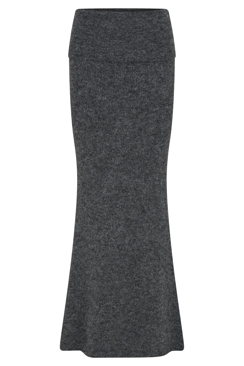 Knit Maxi Skirt With Overlay