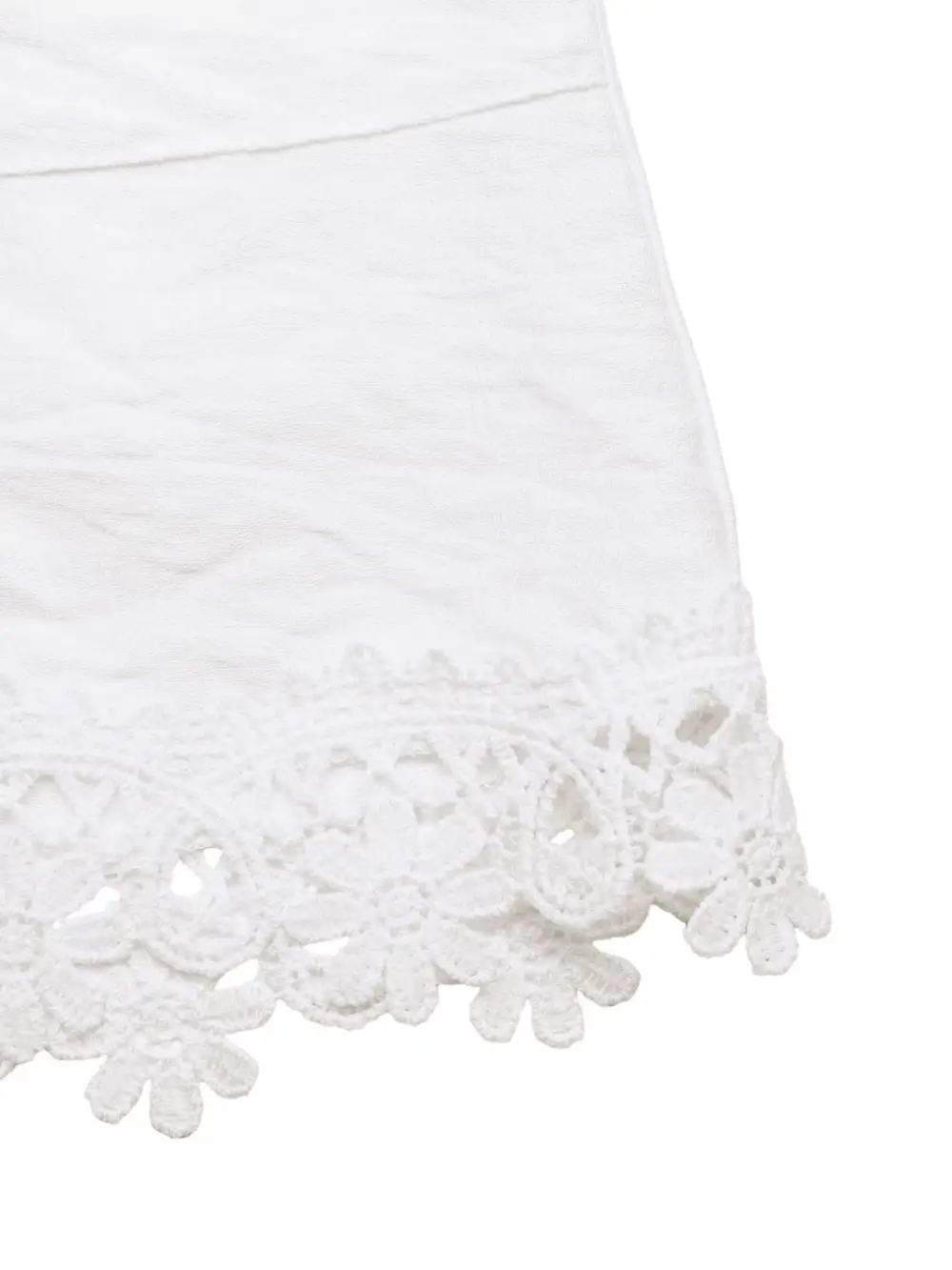 Lace Trim Drawstring Waist Shorts
