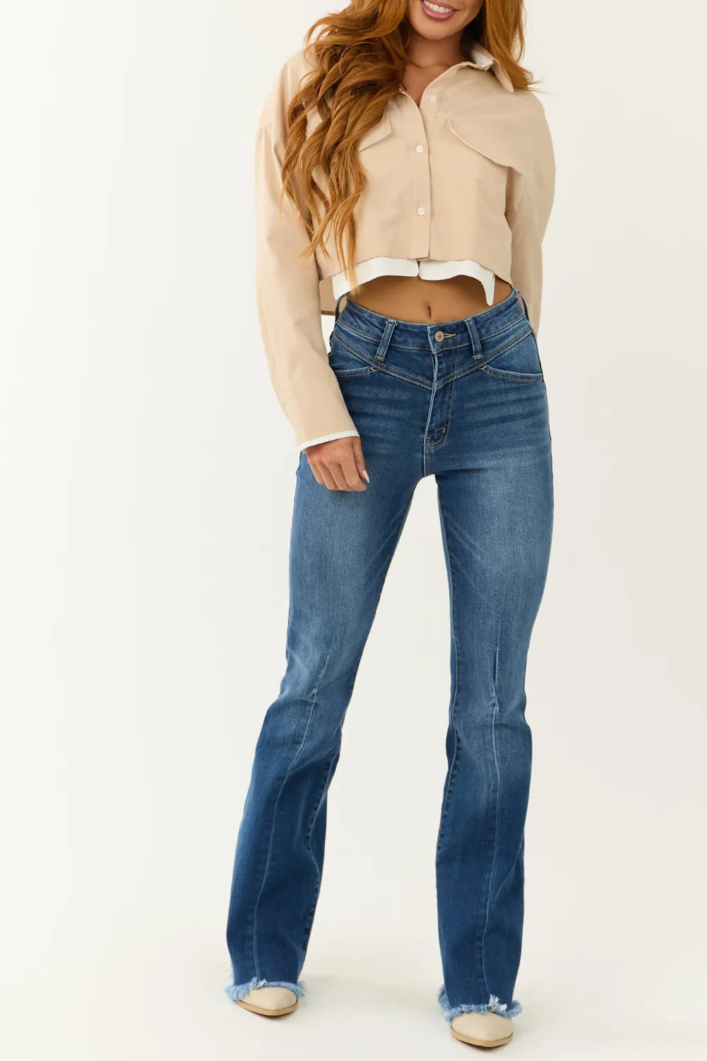 Medium Blue Vintage Flare Jeans