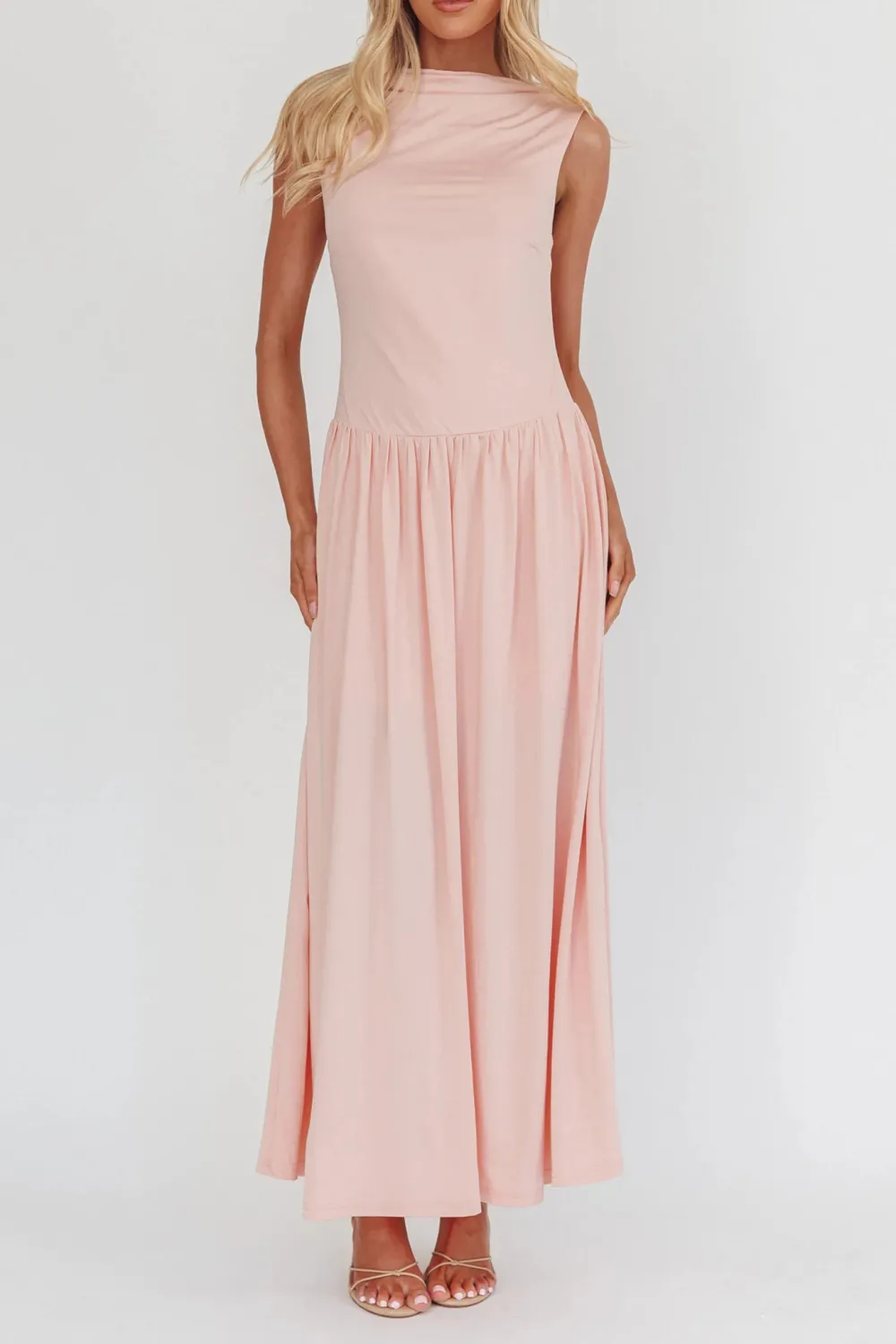 French Style Gentle Hollow Ribbon Long Skirt
