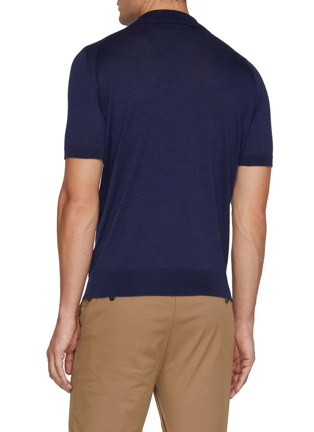 Comfortable And Breathable Skinn Dark Blue Polo Shirt