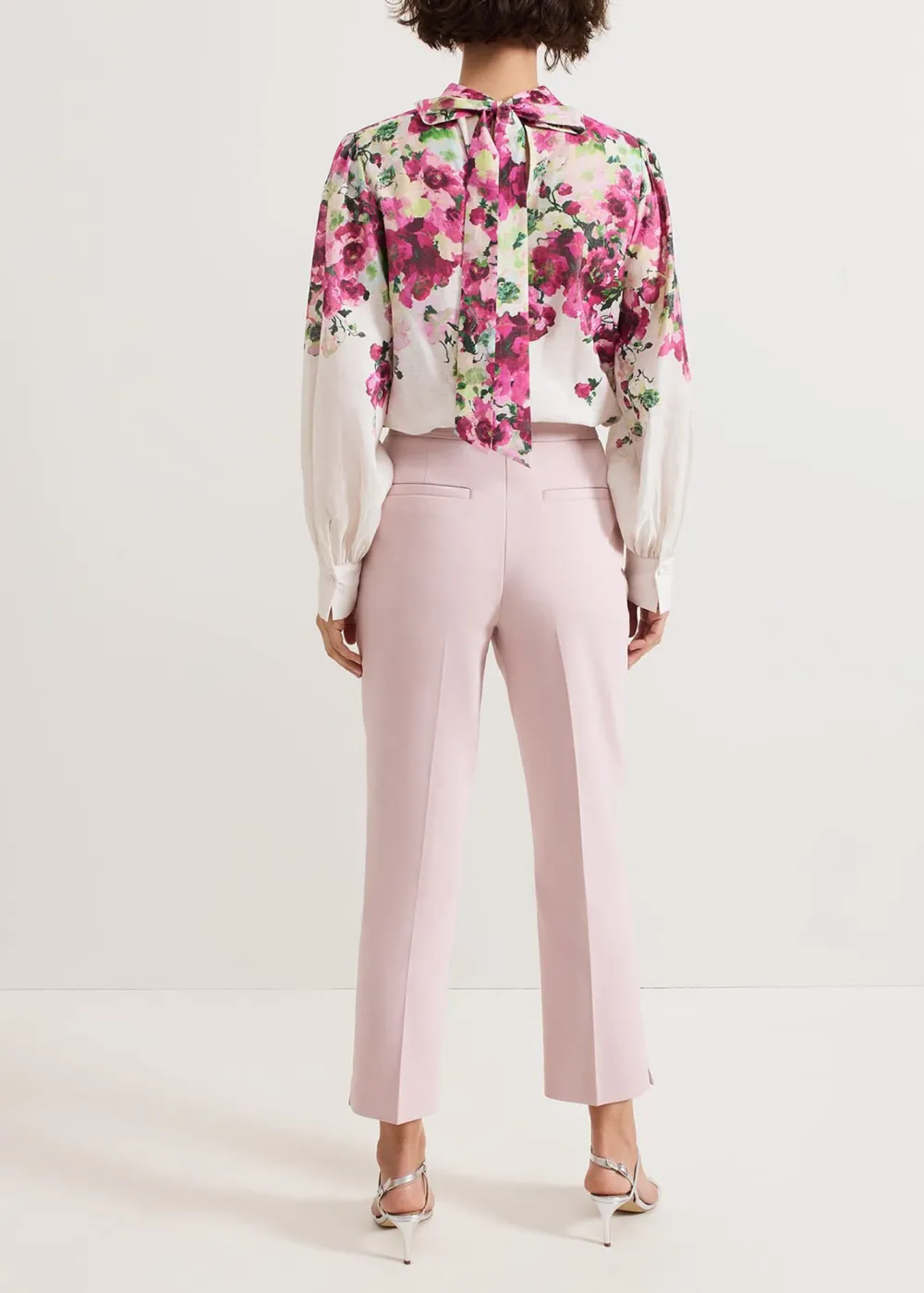 Pink Cone-Shaped Women's Long Pants