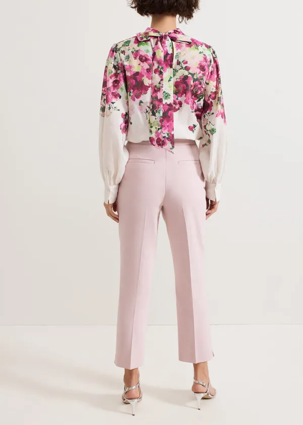 Pink Cone-Shaped Women's Long Pants