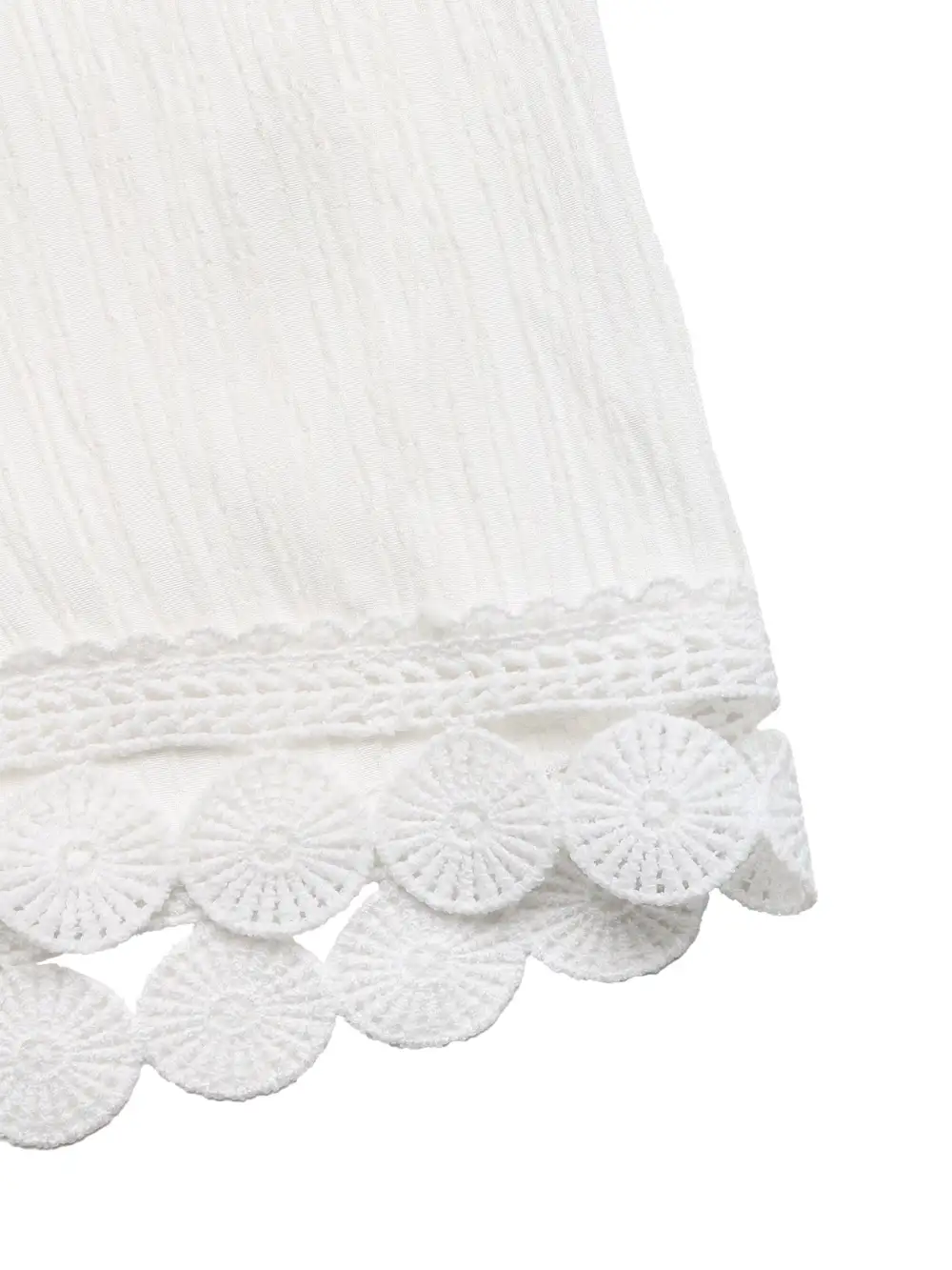 Everyday Lace Trim Wide Leg Pants