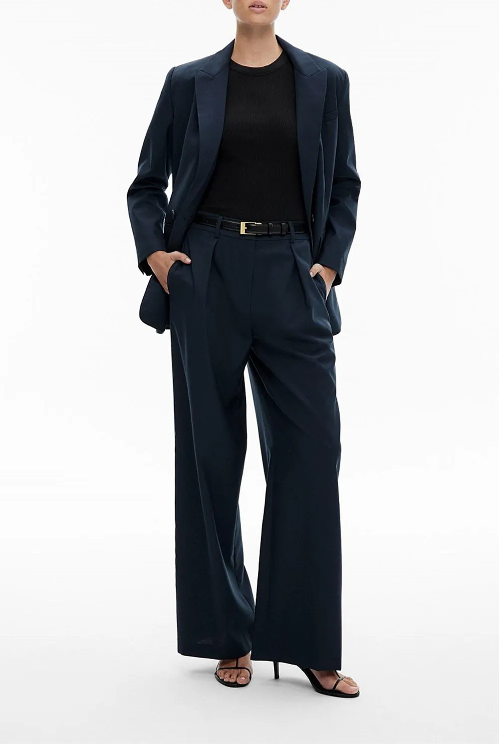 Knitted Ribbed Round-Neck T-Shirt