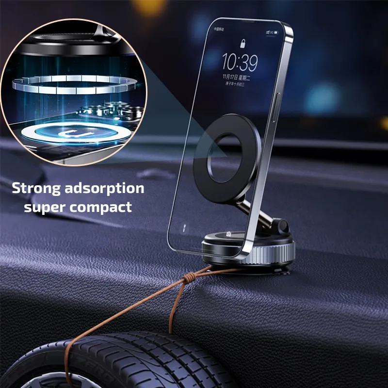 Vacuum Magnetic Car Phone Mount
