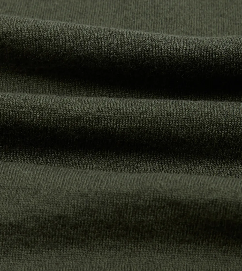 Olive Knitted Linen-Cotton Short-Sleeve Polo Shirt Elegant