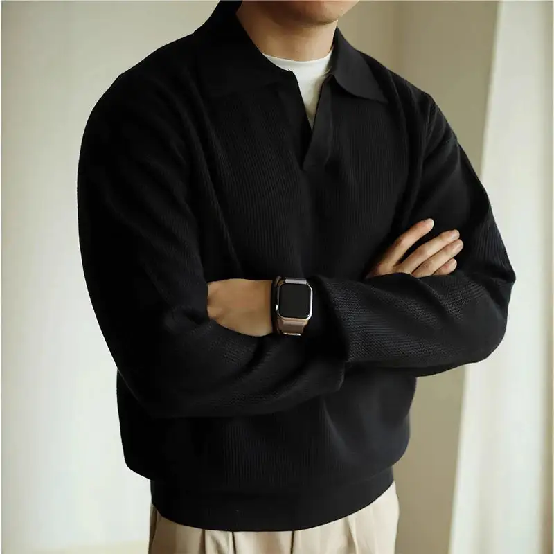 Open Knit Short Sleeve Polo
