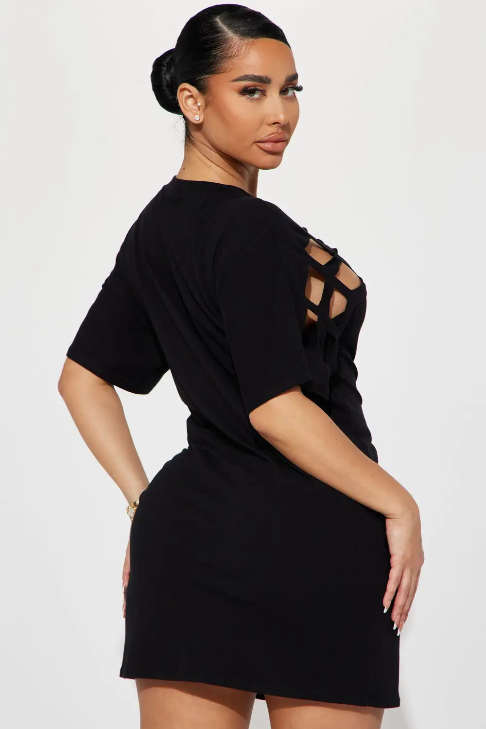 Electrify Me Mini Dress - Black