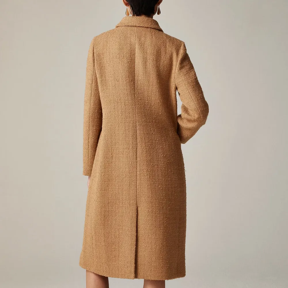 Button Front Wool Midi Coats