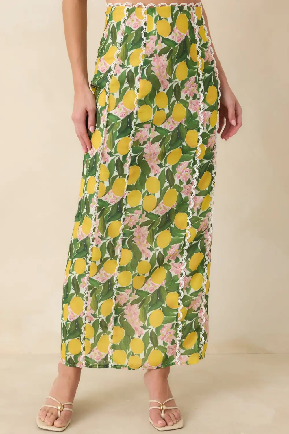 In The Grove Multi Lemon Blossom Maxi Skirt