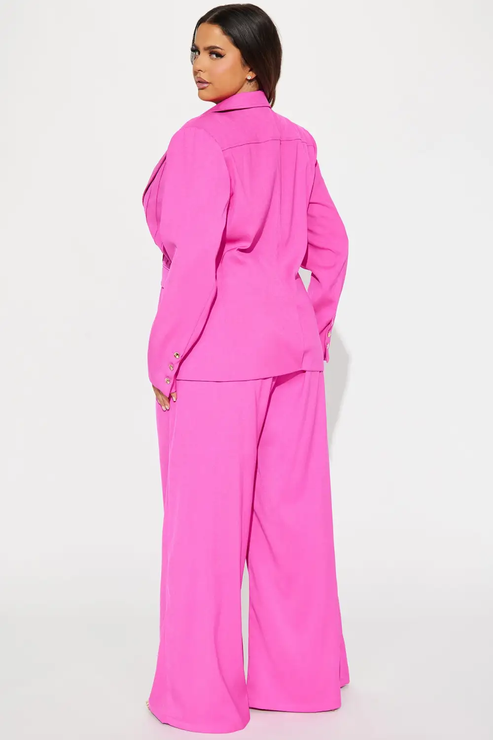Trial And Error Pant Set - Fuchsia