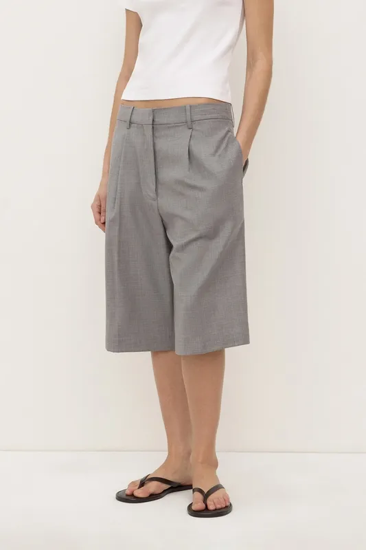 Grey Marle Tailored Wool Suit Short
