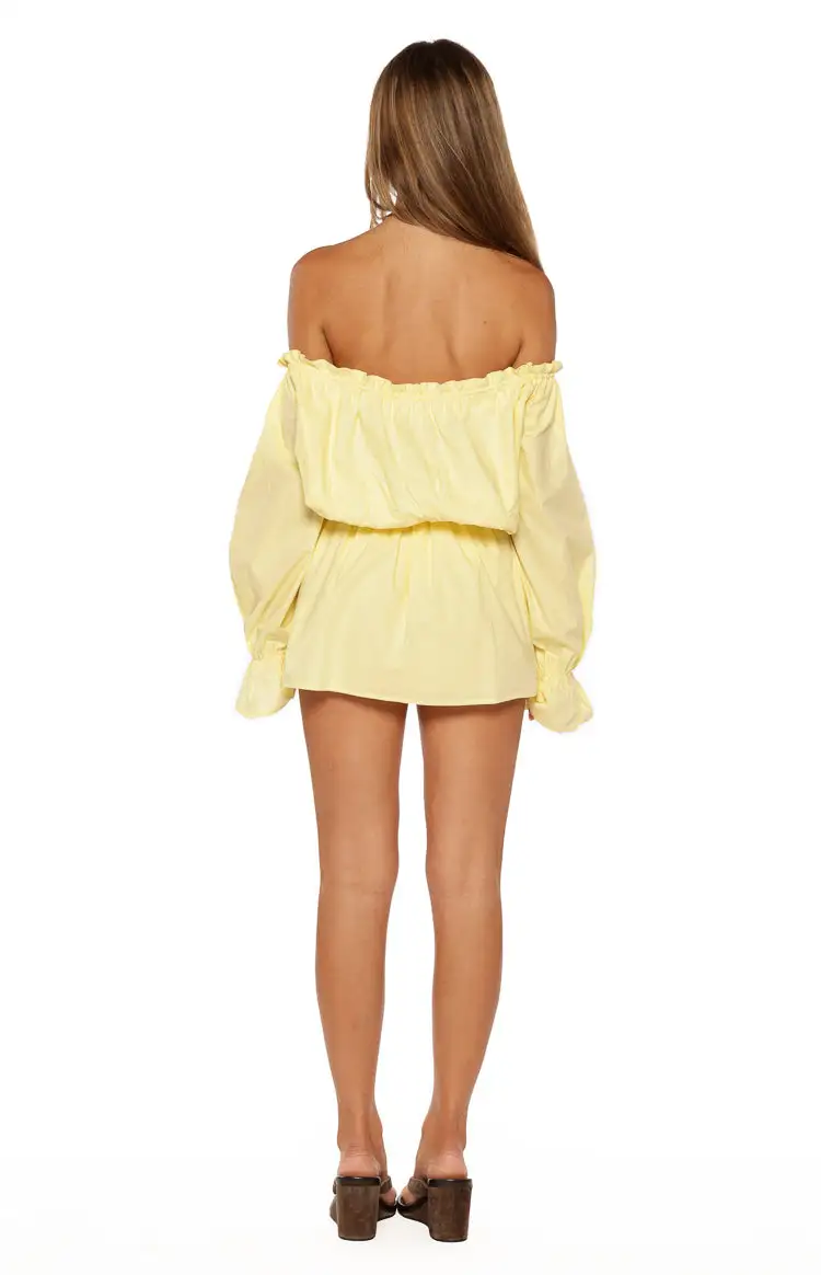 Long Sleeve Bardot Mini Dress