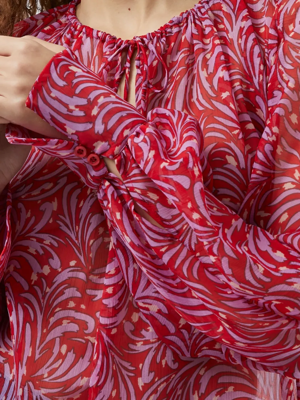 Breathable Printed Chiffon Ladies Top