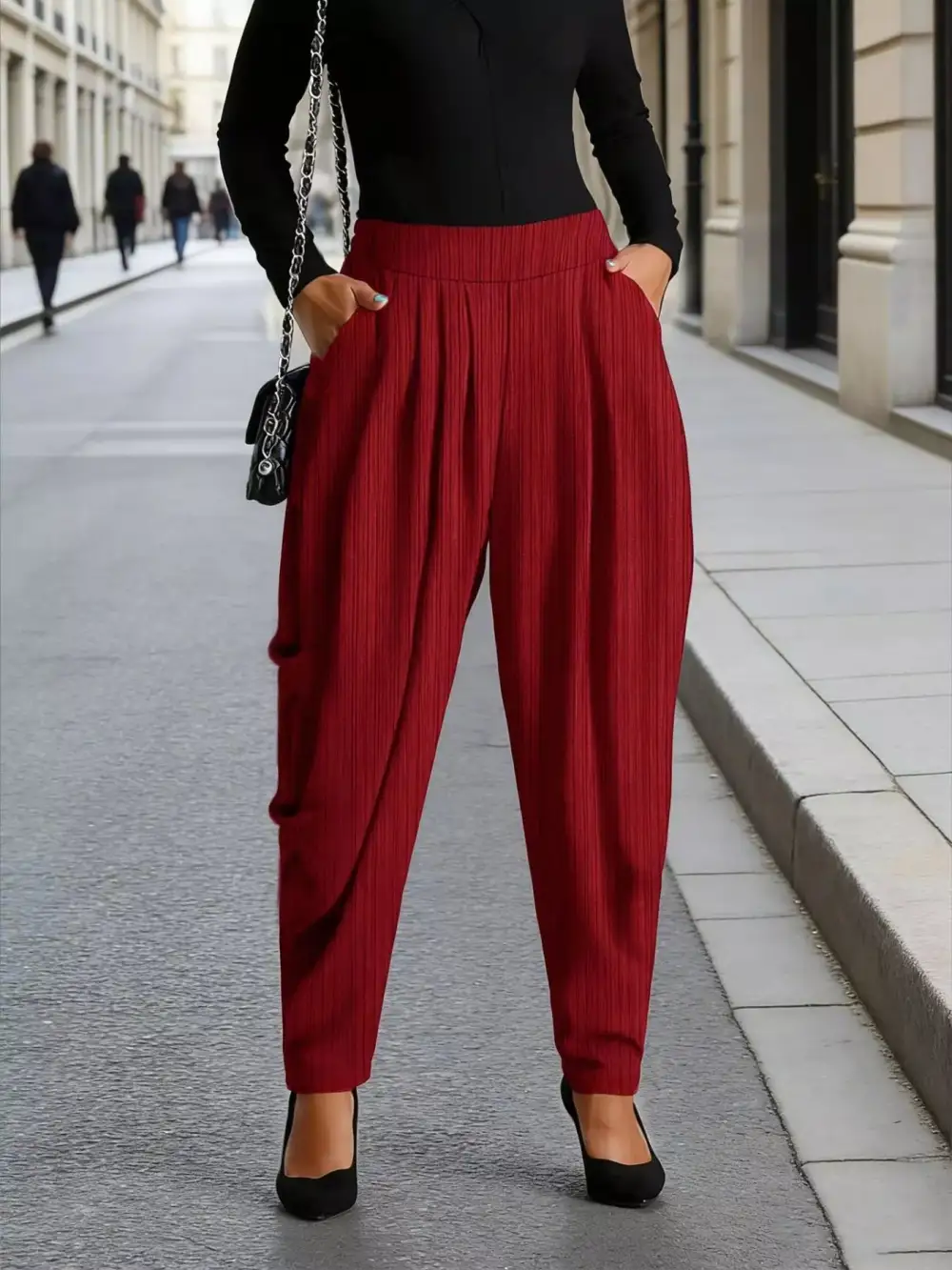 Elastic Waist Causal Pants