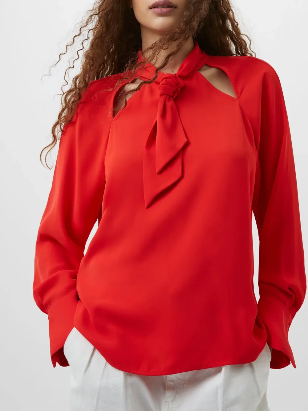 Soft Luxe Cutout Lace-Up Shirt