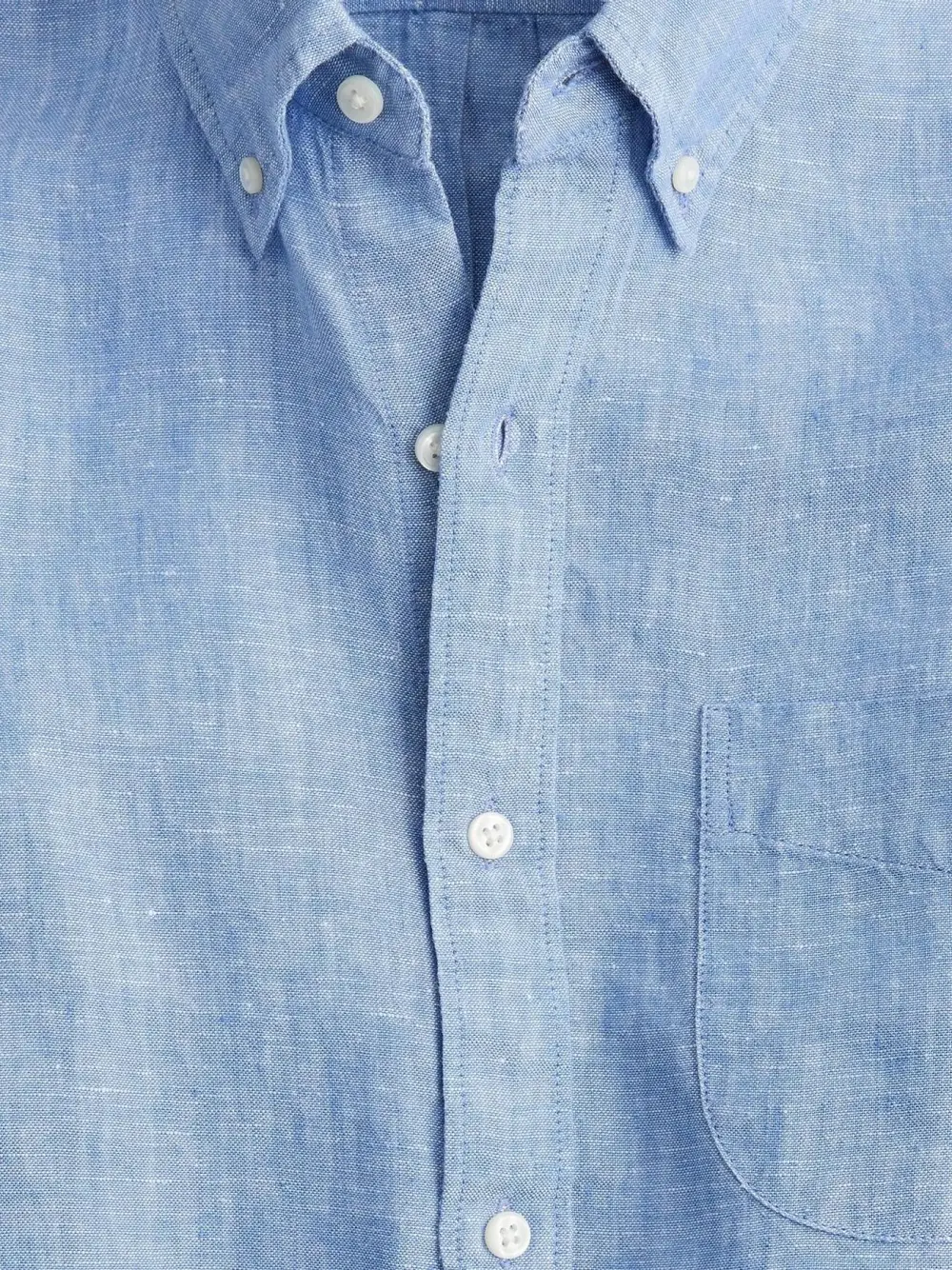 Sky Blue Short Sleeve Linen Shirt