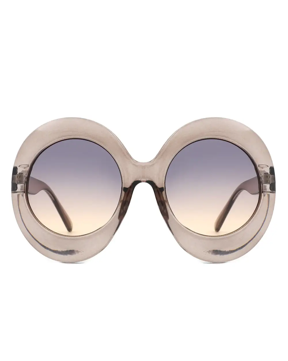 Lightweight Oval Round Frame Sunglasses