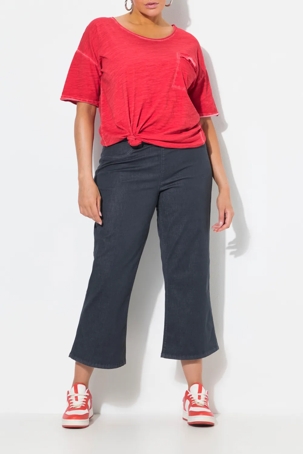 Solid Color Bell Bottom Jeans