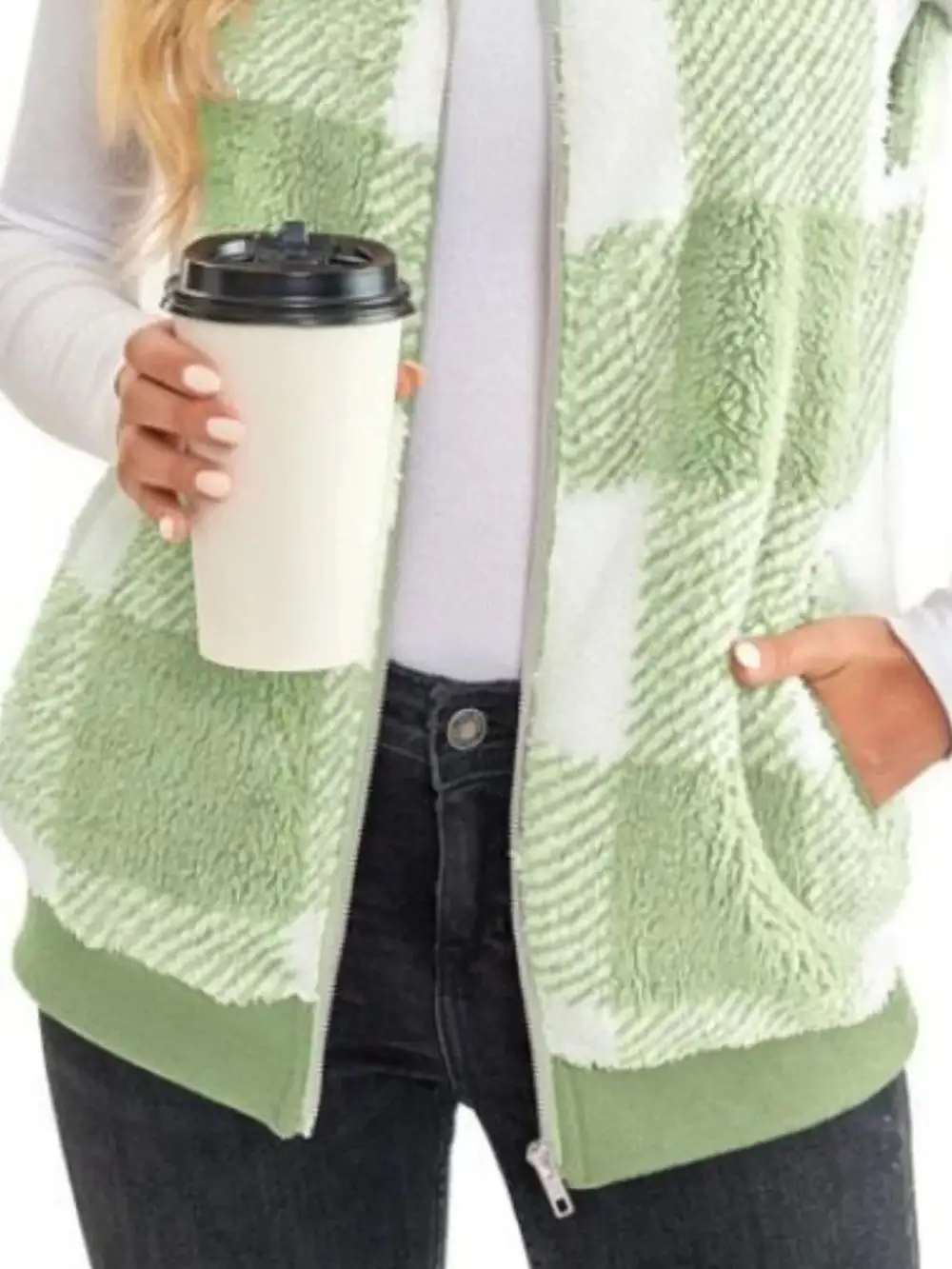 Full Size Color Block Zip
